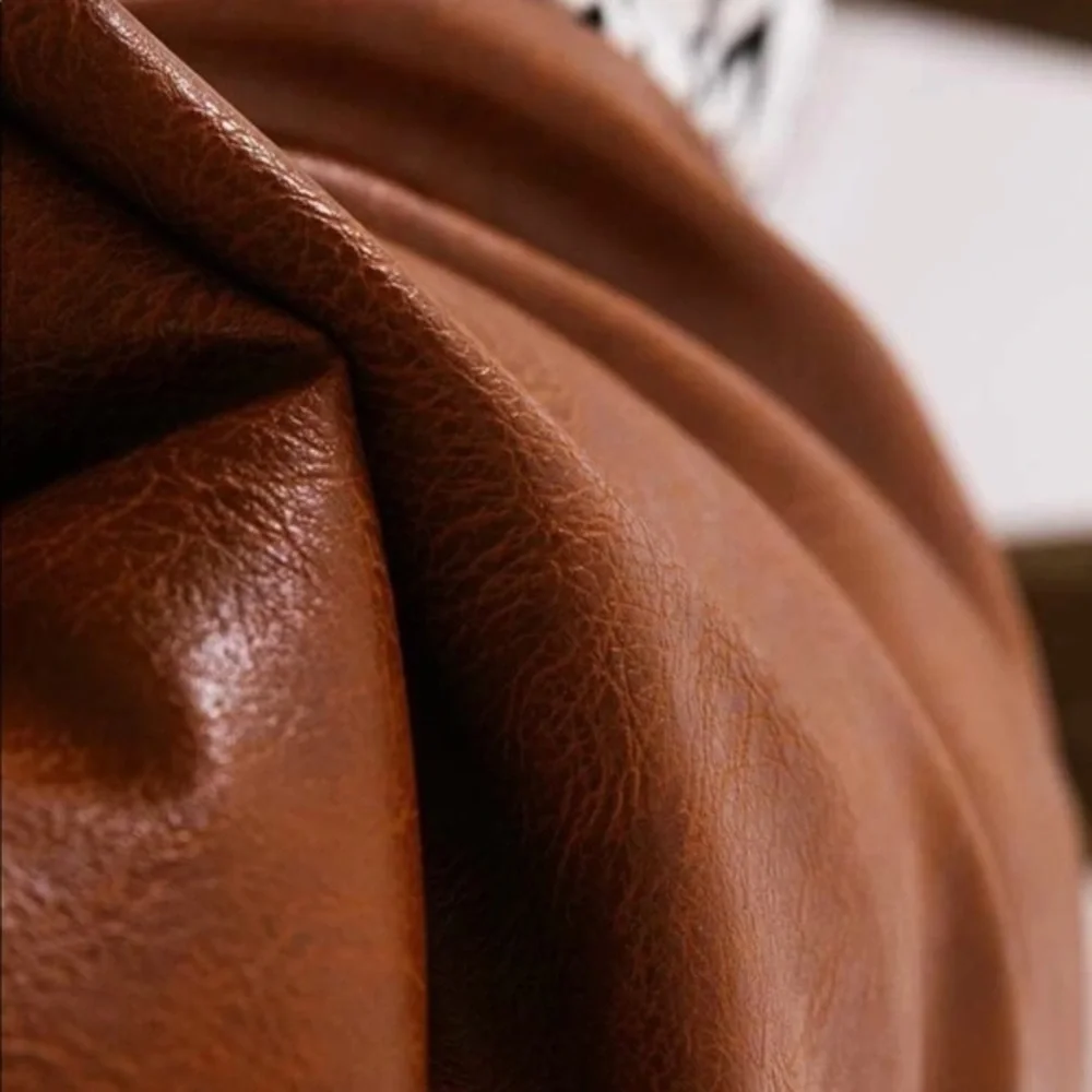 2 Decorative Faux Leather Pillowcases | 17.7x17.7”